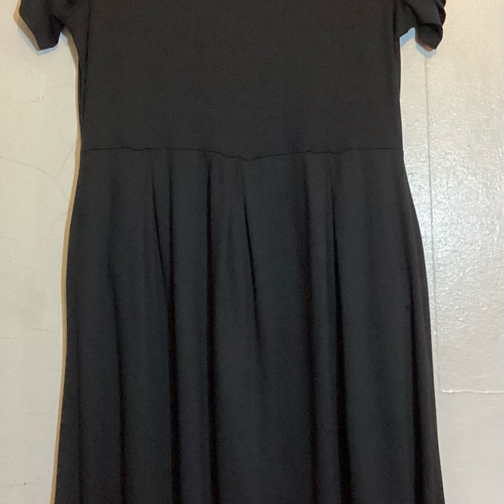 24/7 Midi Dress Black XL with pockets Comfort Apparel - Picture 4 of 8